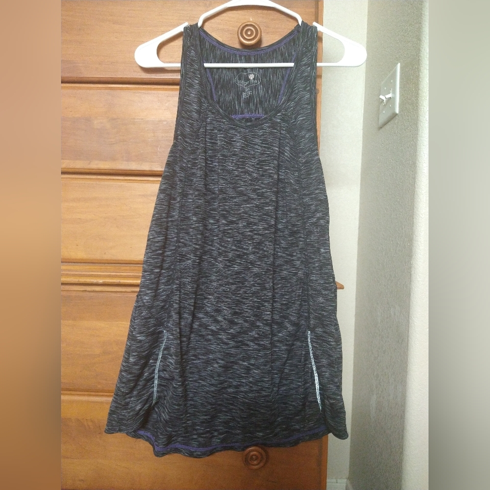 Tangerine gray print athletic tank